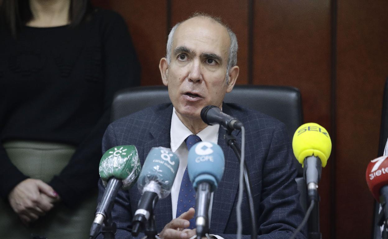 Moreno Brenes, el pasado diciembre, durante la presentación de la plataforma en la Facultad de Derecho.