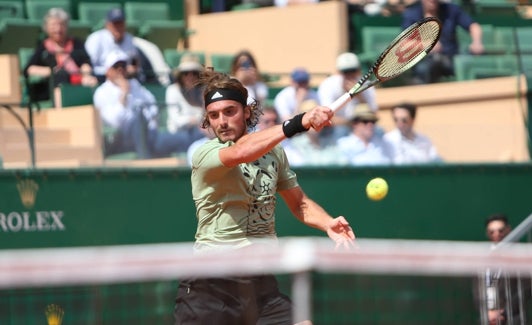 Stefanos Tsitsipas, este sábado en la otra semifinal. 