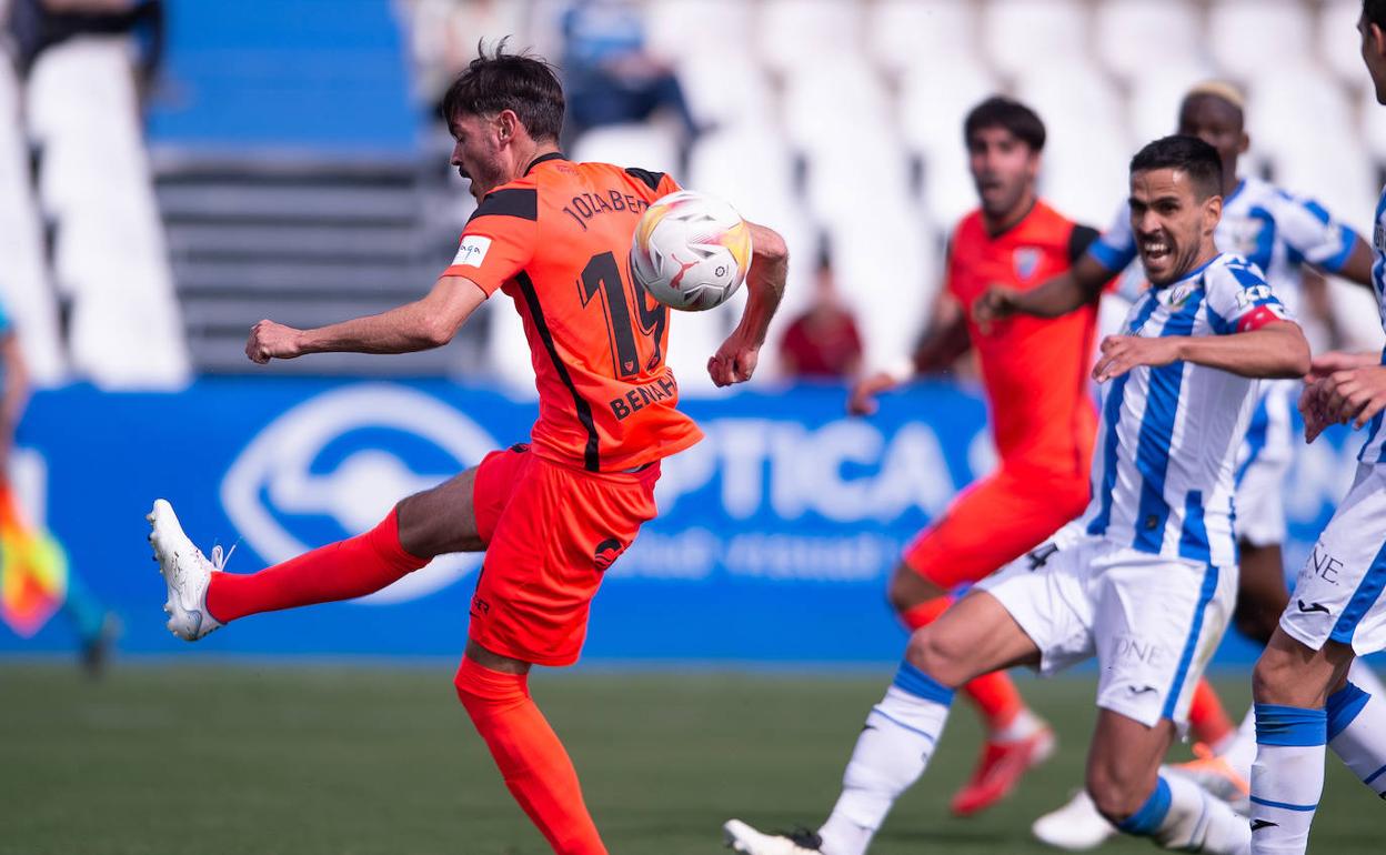 Jozabed, en el remate fallido en una falta lateral nada más comenzar la segunda parte, el preámbulo a los dos goles en Leganés.