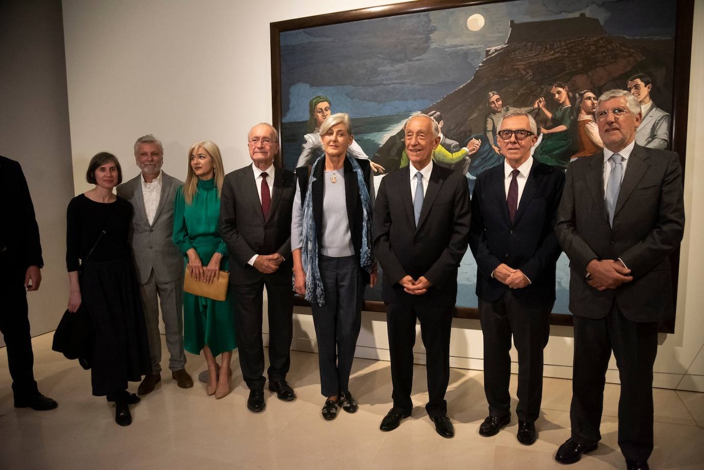 El presidente de Portugal, en su visita a la exposición. 