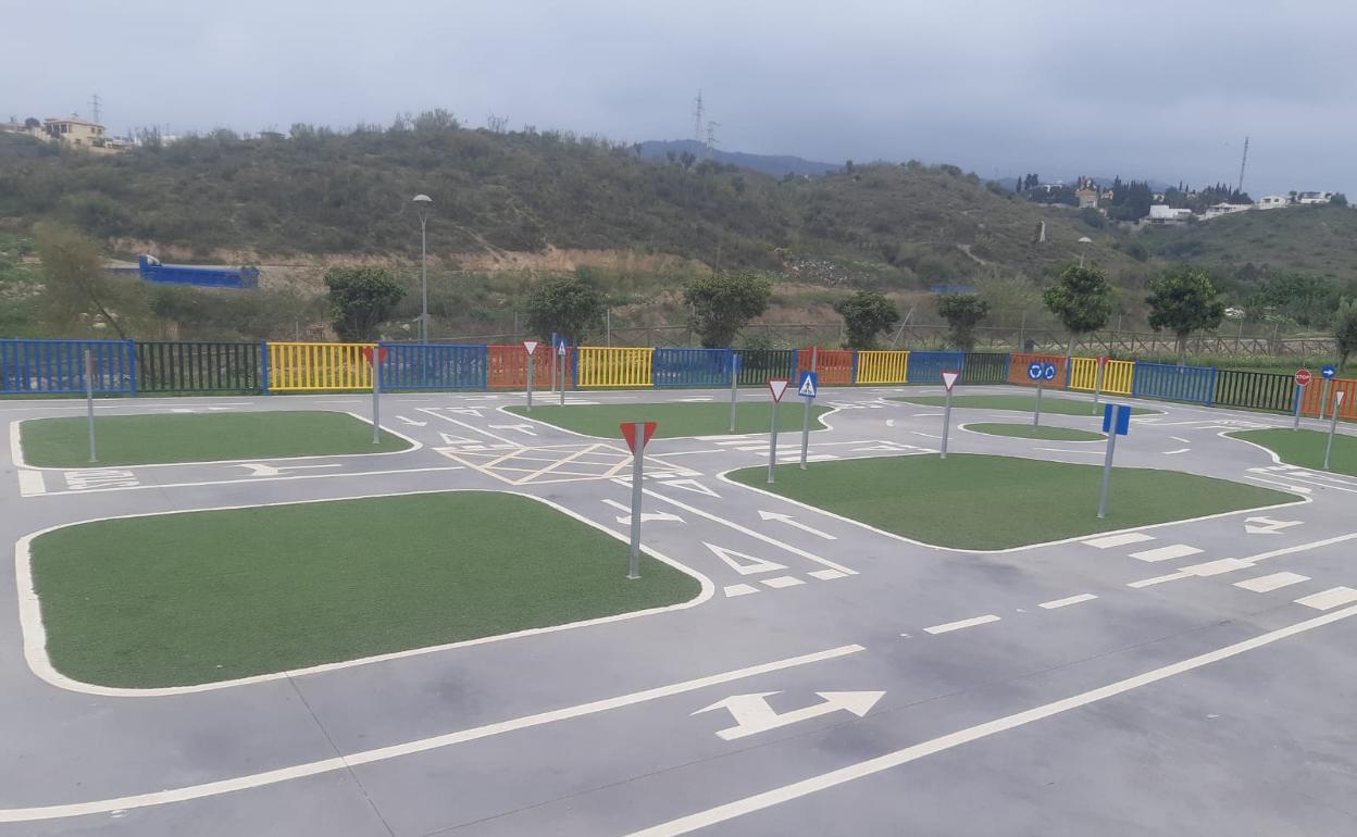Imagen del circuito donde se imparten las clases de educación vial en Rincón de la Victoria. 