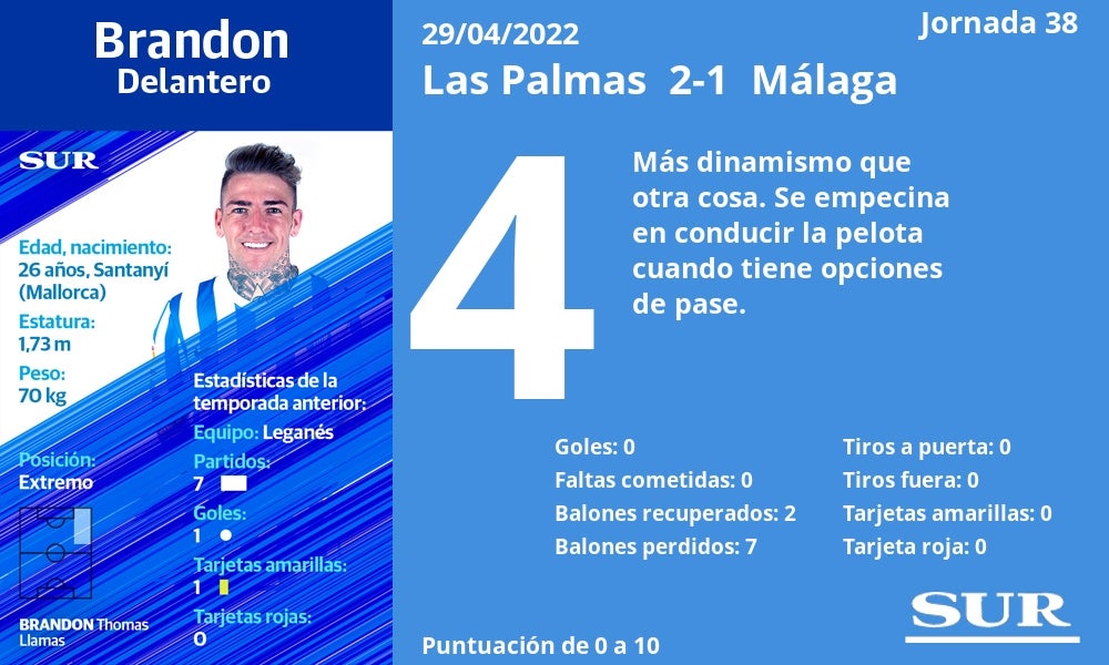 Fotos: Notas a los jugadores del Málaga en Las Palmas