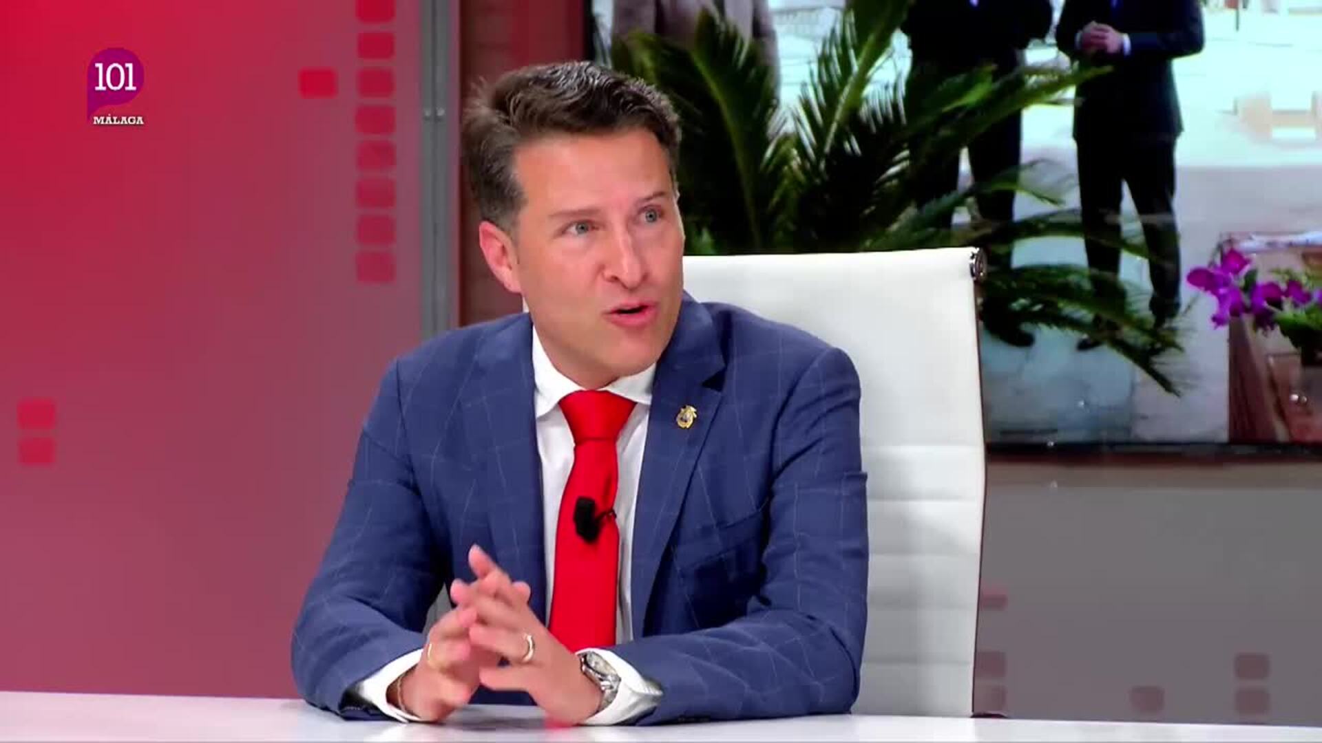 El alcalde de Torrox, Óscar Medina, en el programa de televisión 'La Alameda'