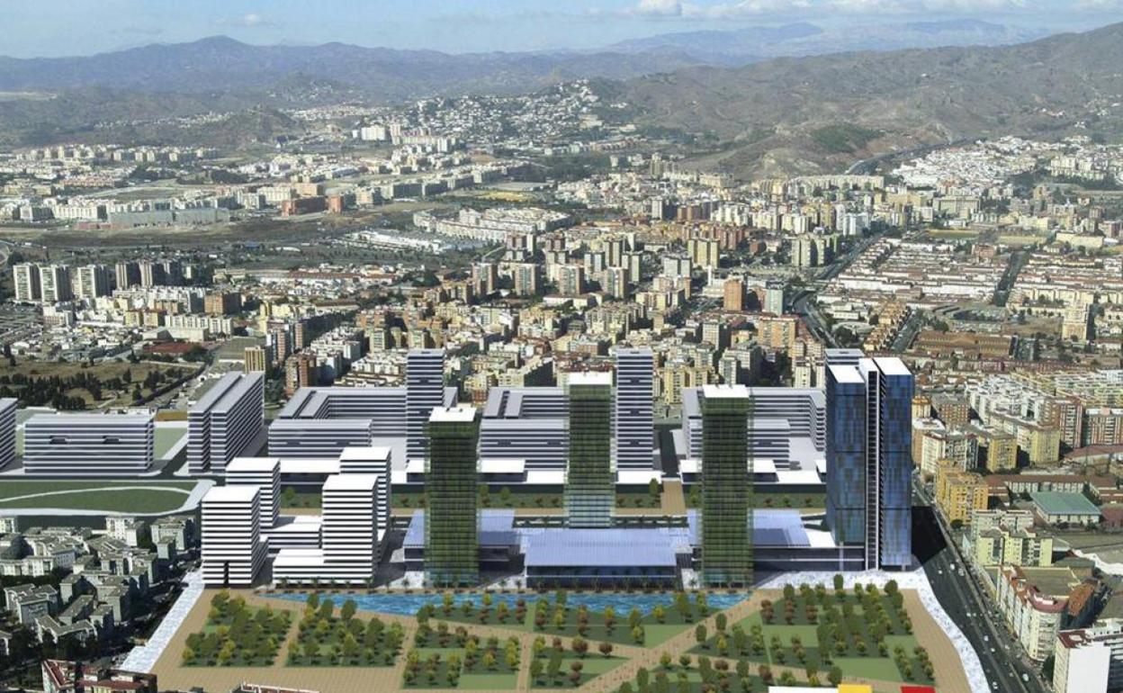 Recreación del proyecto residencial previsto en los antiguos terrenos de Repsol.