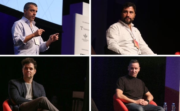 De izquierda a derecha y de arriba abajo, Bernardo Quinter (Virustotal), Joaquín Cuenca (Freepik), Luis Hernández (Uptodown) y Manu Heredia (BeSoccer). 