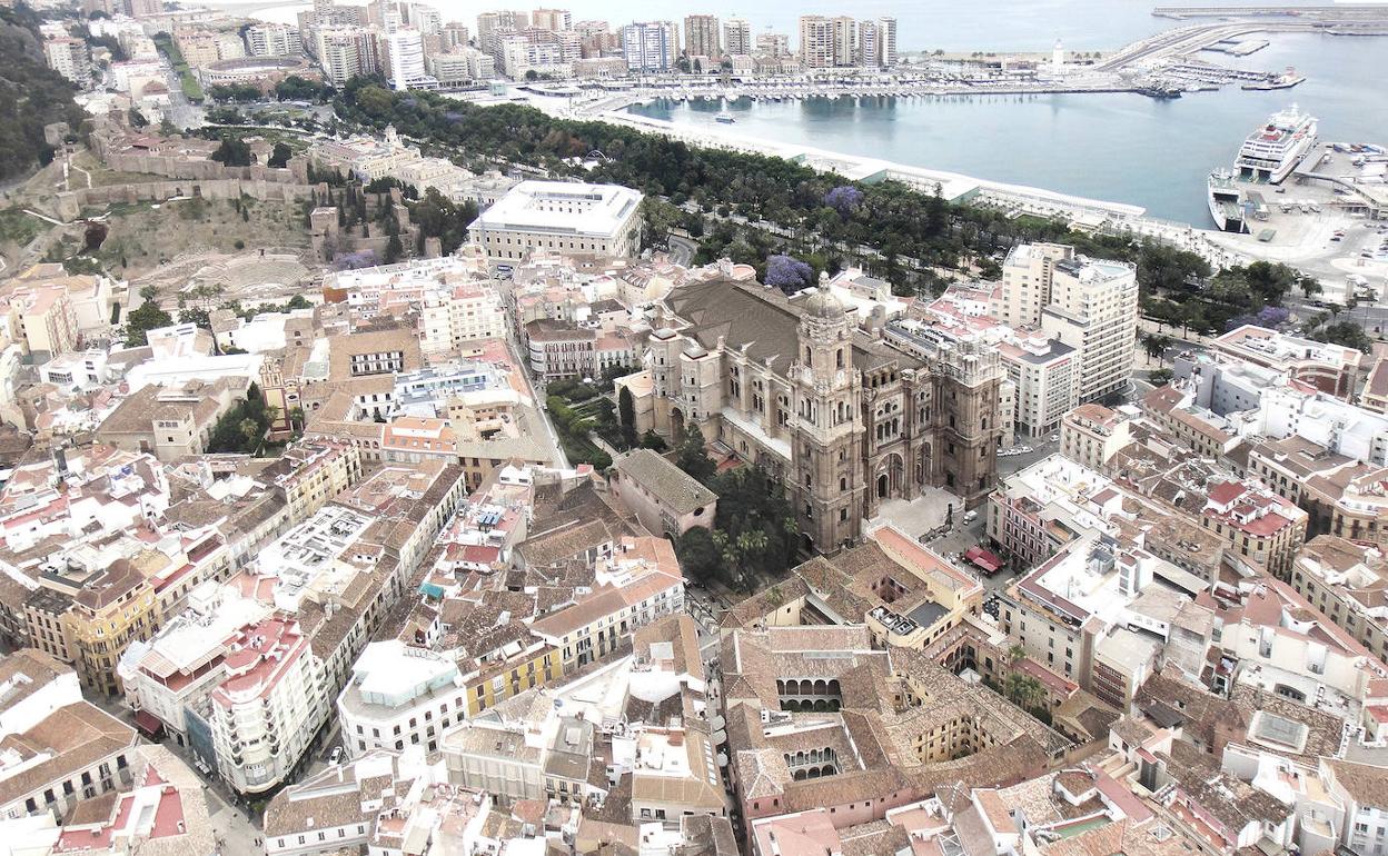 Recreación del proyecto de cubierta para la Catedral diseñado por el Obispado de Málaga. 