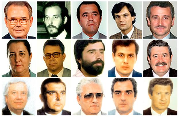 Los parlamentarios malagueños de 1982.