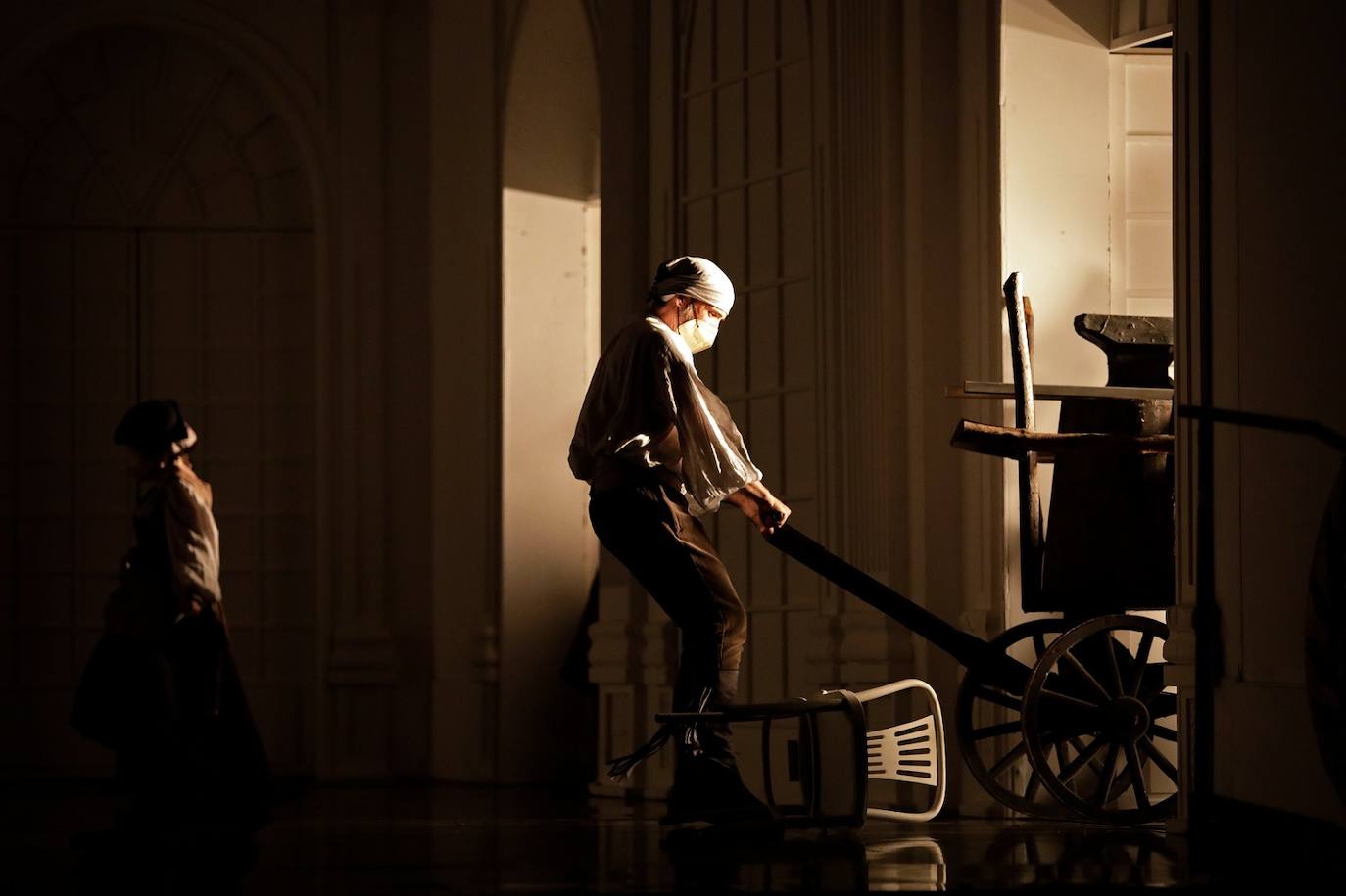 Ensayos de Il Trovatore en el Cervantes. 