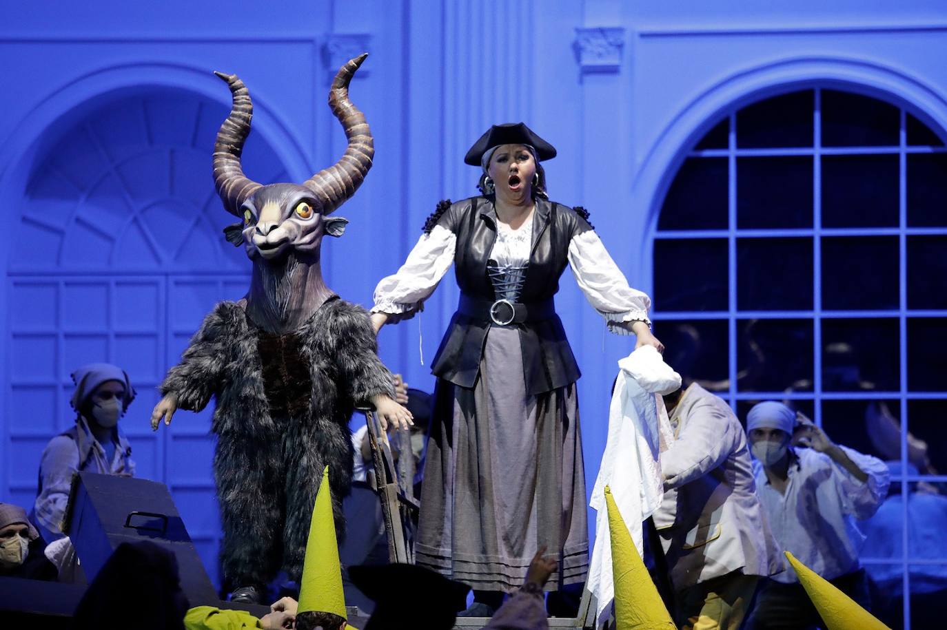 Ensayos de Il Trovatore en el Cervantes. 