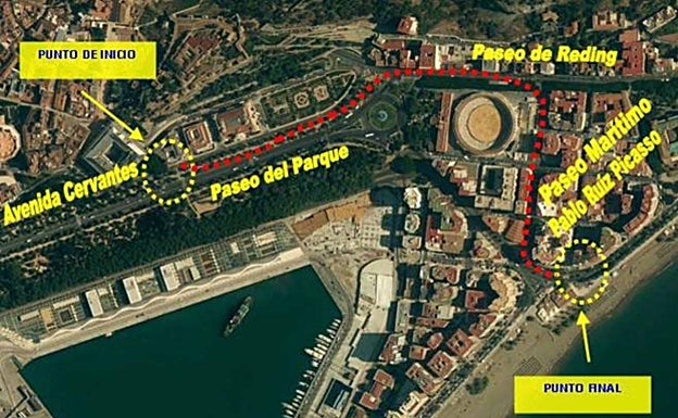 Trazado del carril bici previsto.