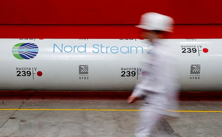 Imagen del gasoducto Nord Stream 2 en la parte rusa.
