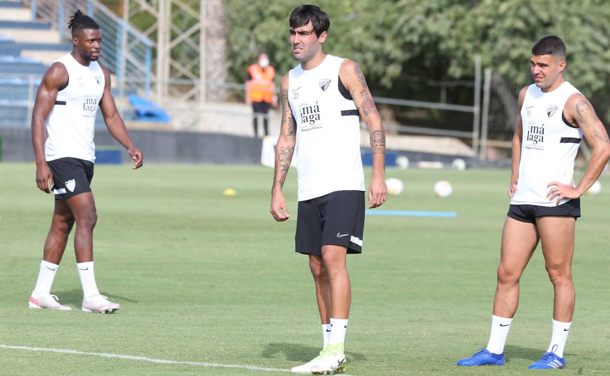 Los jugadores del Málaga se ejercitaron ya en el campo de la Federación la pasada temporada. 