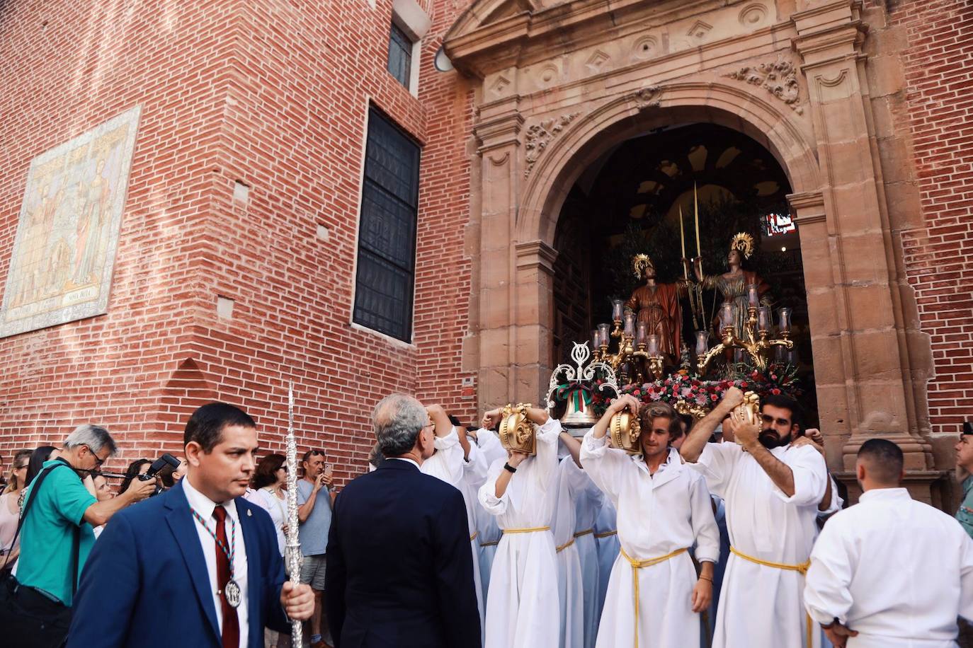 Procesión de los Santos Patronos por el Centro de Málaga. 