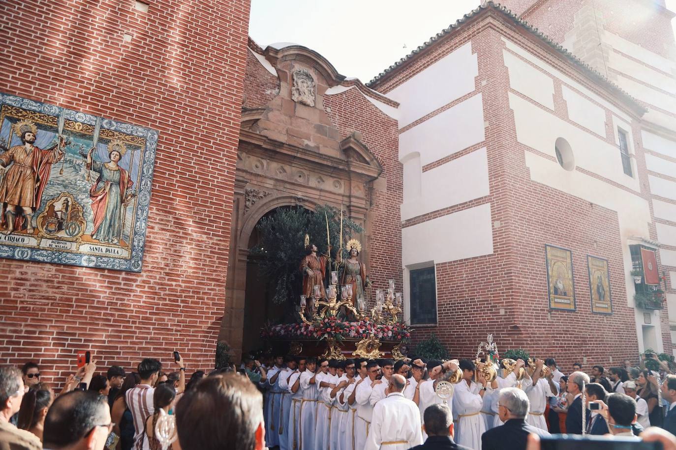 Procesión de los Santos Patronos por el Centro de Málaga. 