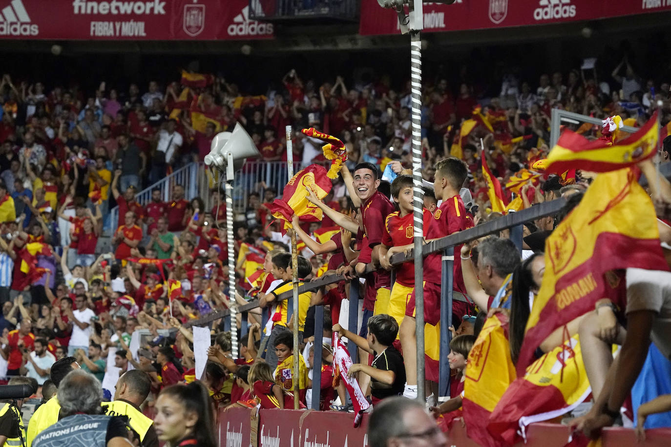 La Rosaleda, llena para ver a La Roja en este partido de Liga de Naciones