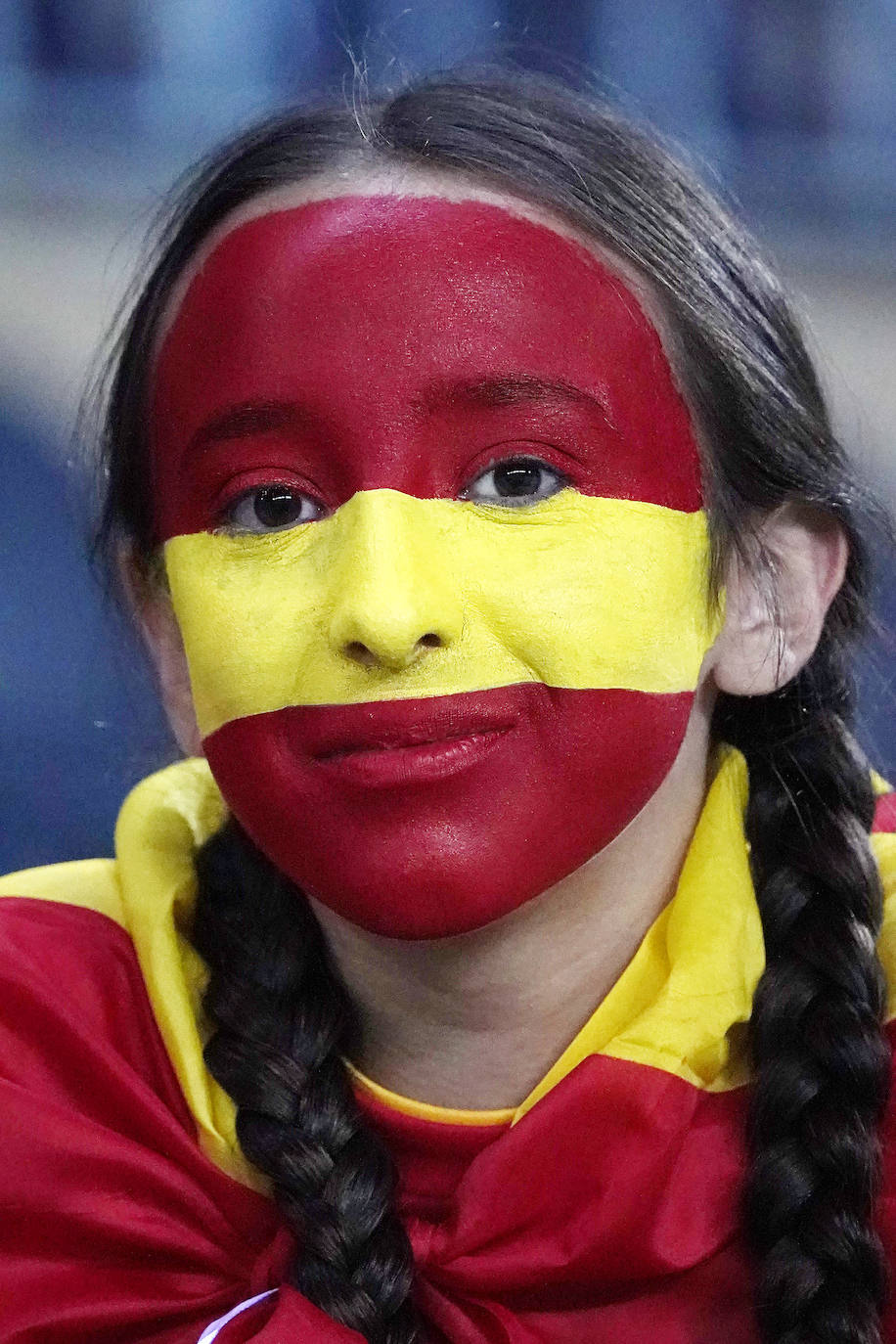 Gran ambiente en La Rosaleda para ver a la selección española de fútbol. 