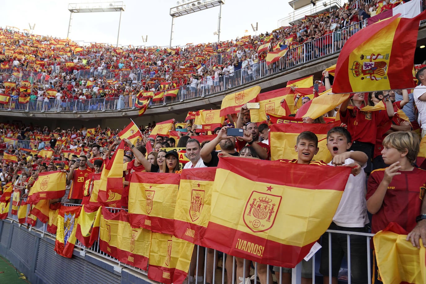 La Rosaleda, llena para ver a La Roja en este partido de Liga de Naciones