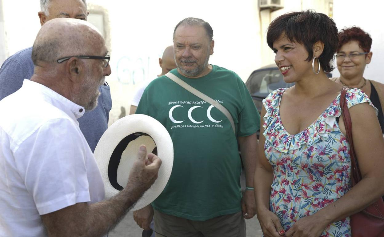 Teresa Rodríguez, en un acto de esta campaña electoral. 