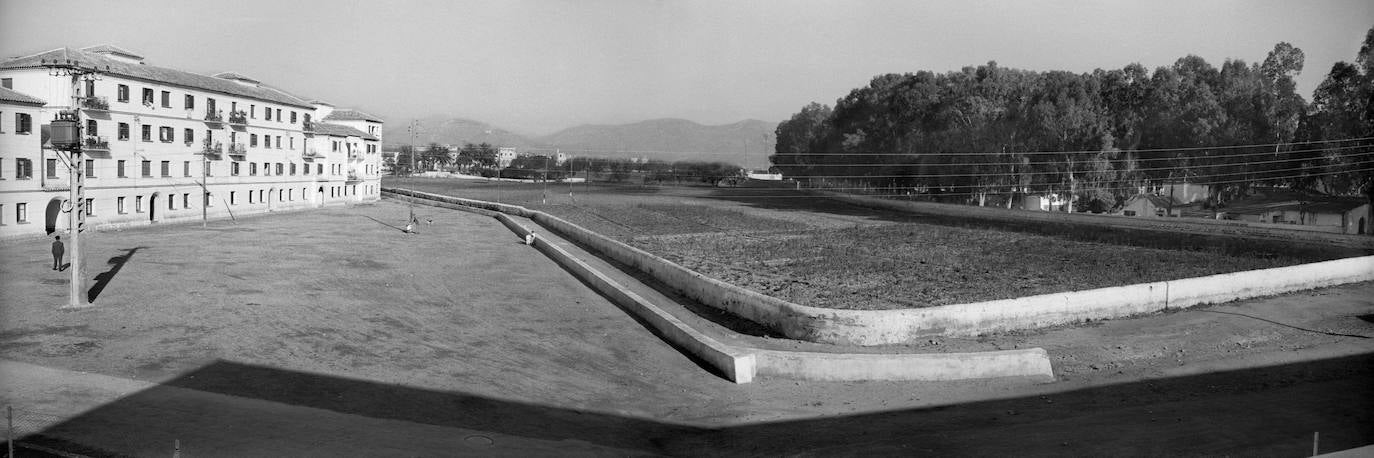 Diciembre, 1961. Vista desde la galería norte del Instituto de Martiricos. Izquierda, actual Avda. Dr. Marañón.