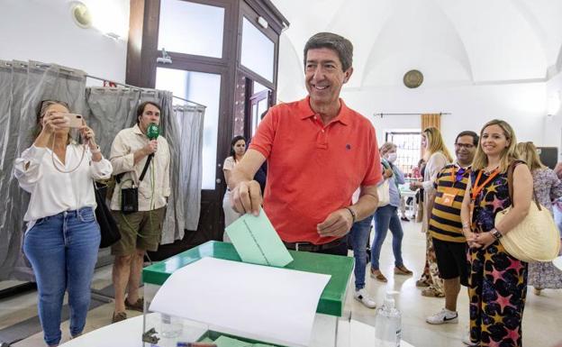 Elecciones Andalucía 2022: Juan Marín intuye «muchas ganas de refrendar a este gobierno»