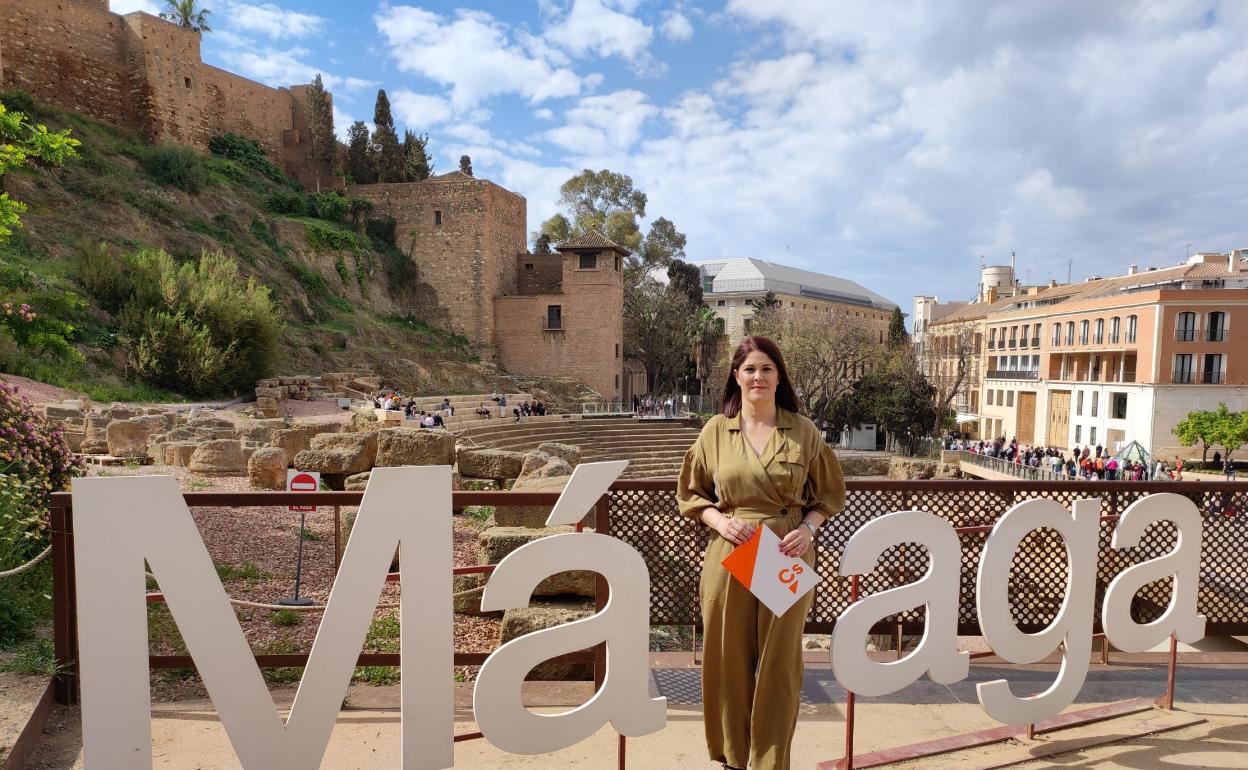 Imagen de archivo de Noelia Losada, a los pies de La Alcazaba. 