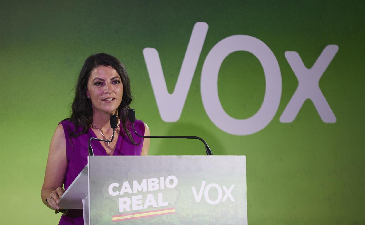 La candidata de Vox en Andalucía, Macarena Olona.