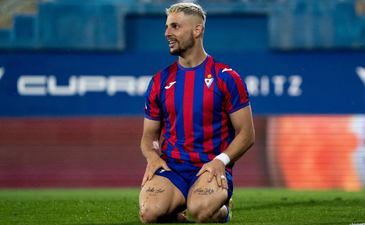 Fran Sol, en un partido con el Eibar la pasada temporada.