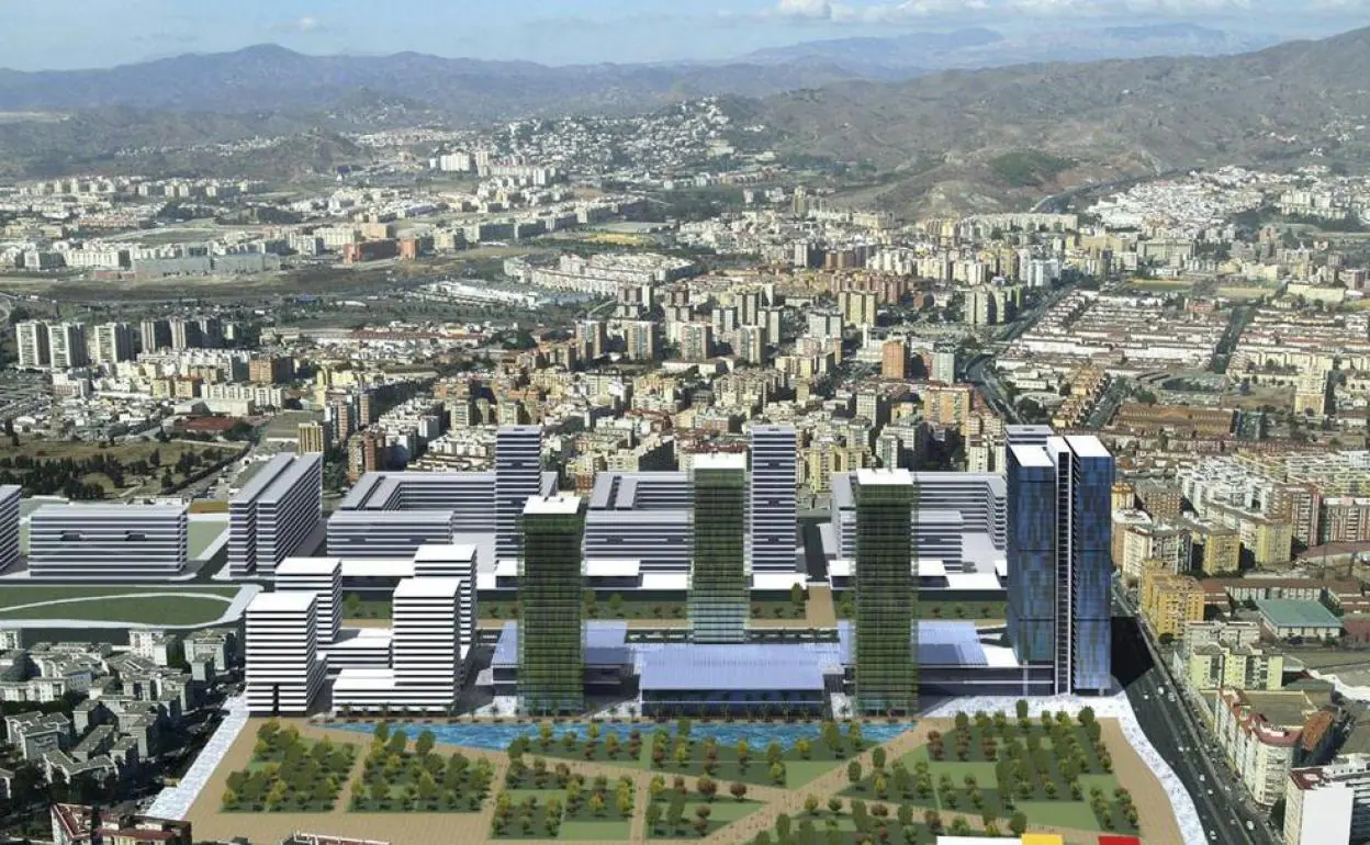 Recreación del planeamiento urbanístico previsto en los antiguos terrenos de Repsol. 