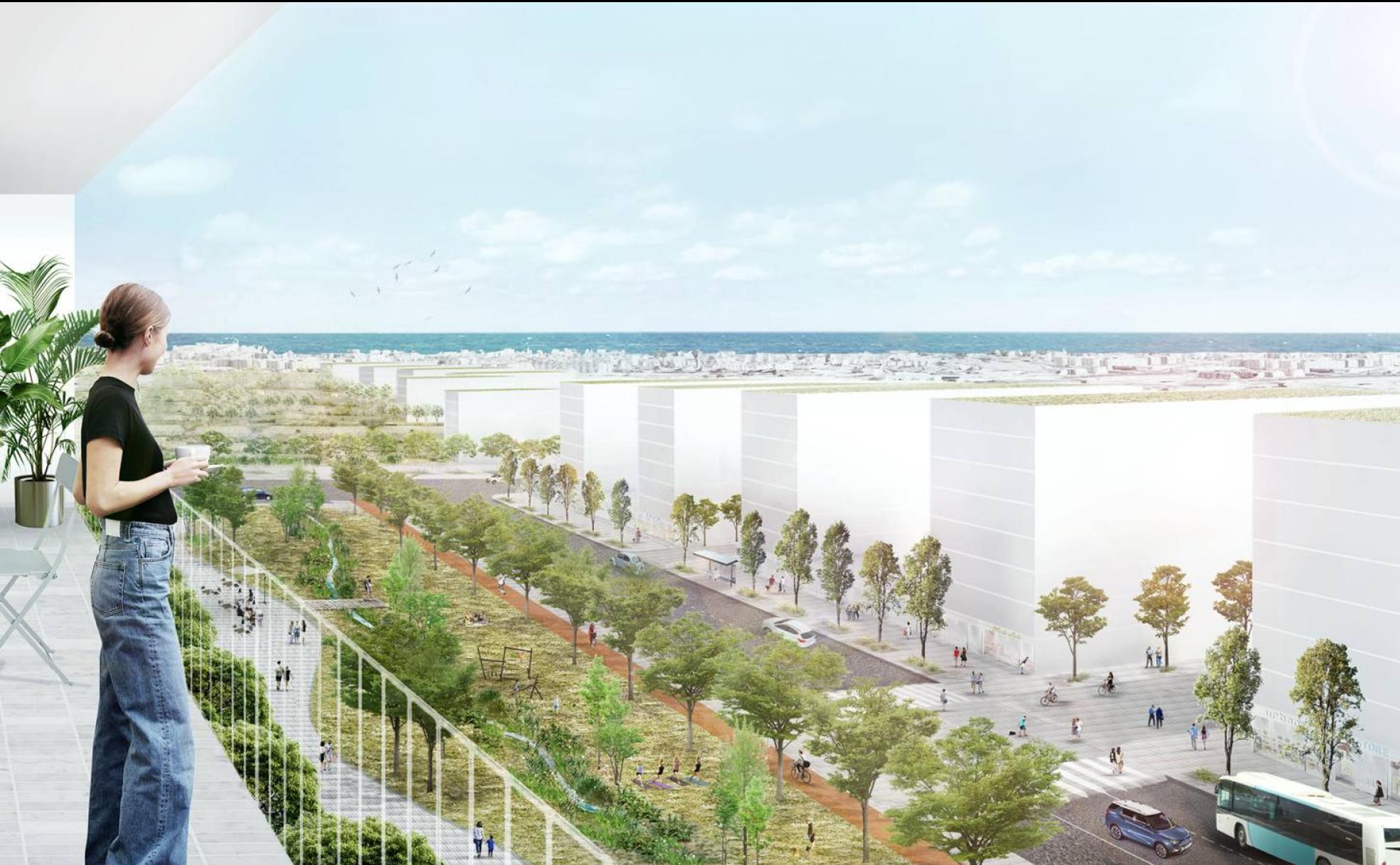 Recreación del proyecto ideado junto a los terrenos de Intelhorce bautizado como Distrito Zeta. 