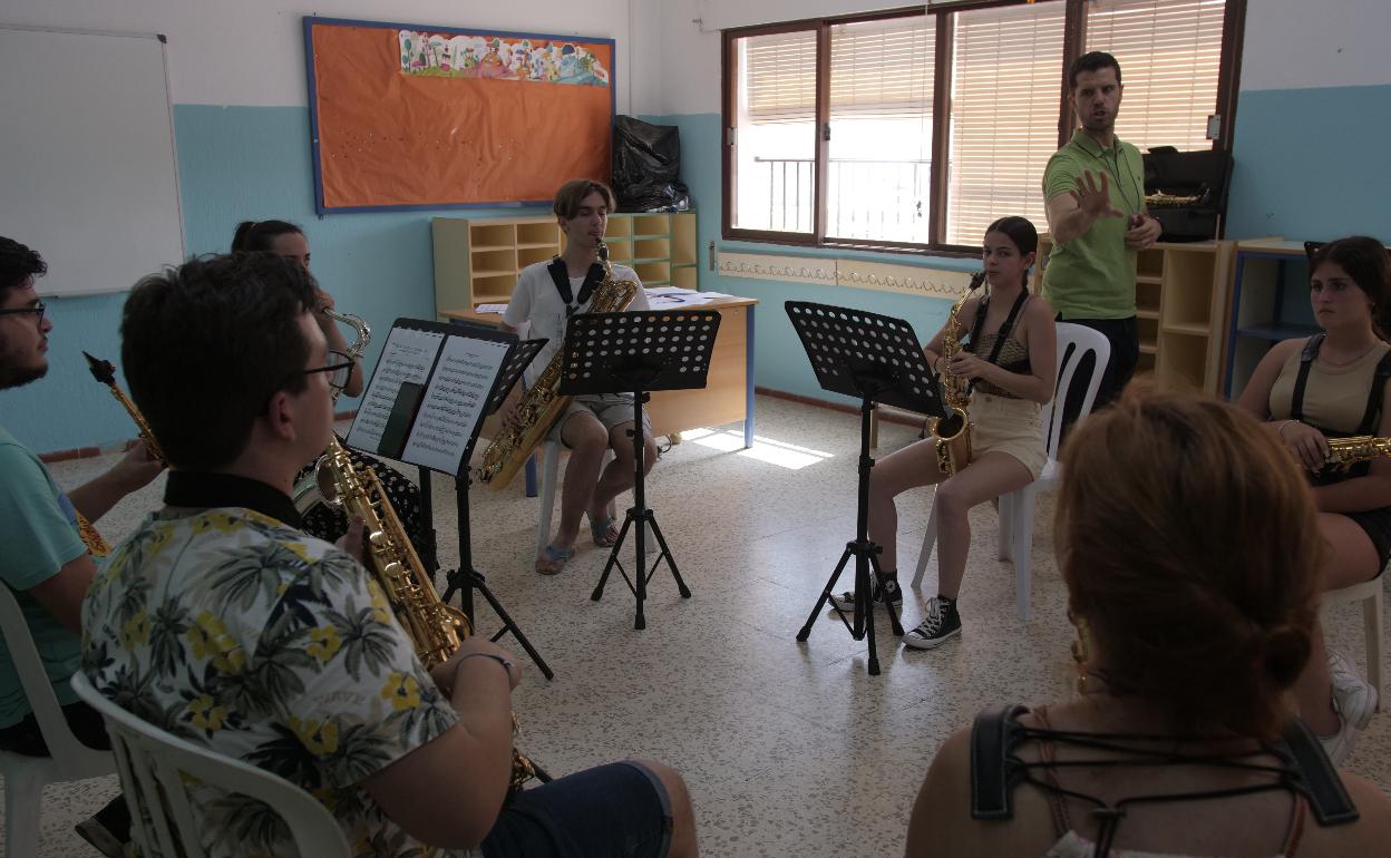 Uno de los talleres del festival, de cuarteto de saxofones para enseñanzas profesionales.