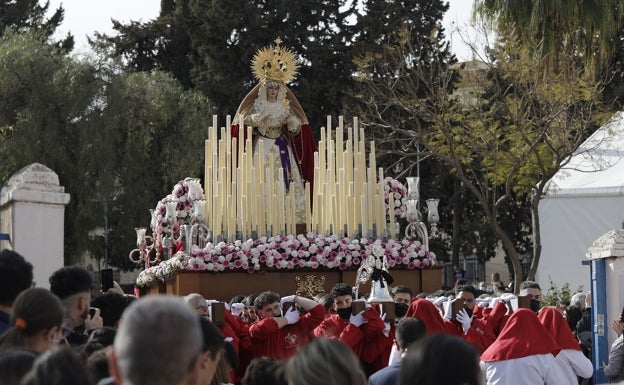 La Virgen de la Candelaria, el pasado Viernes de Dolores. 