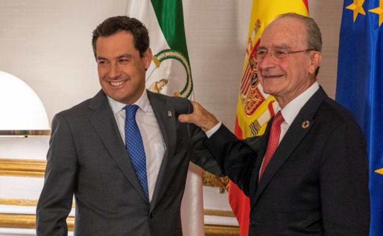 Juanma Moreno: «Aspiro a que Paco de la Torre sea el candidato a la Alcaldía de Málaga»