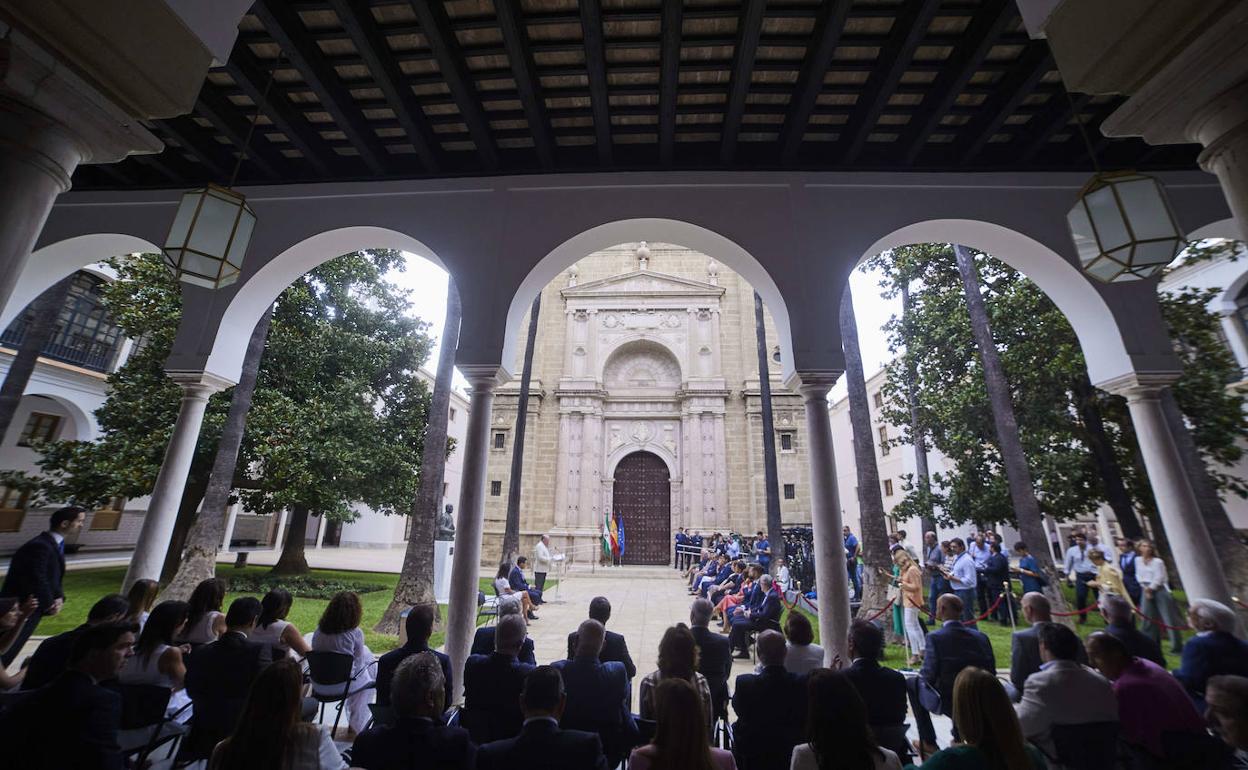 El Parlamento de Andalucía la semana pasada durante la celebración del homenaje a Blas Infante