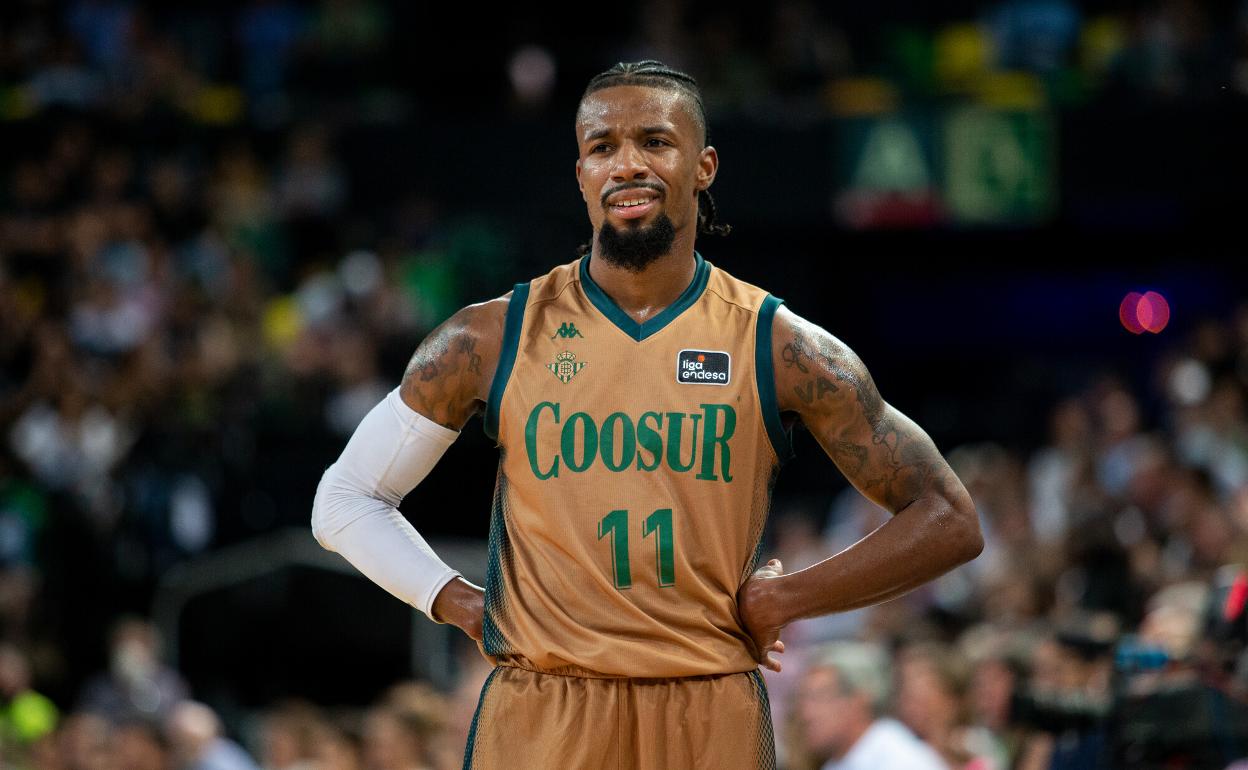 Shannon Evans, durante un partido con el Coosur Betis. 