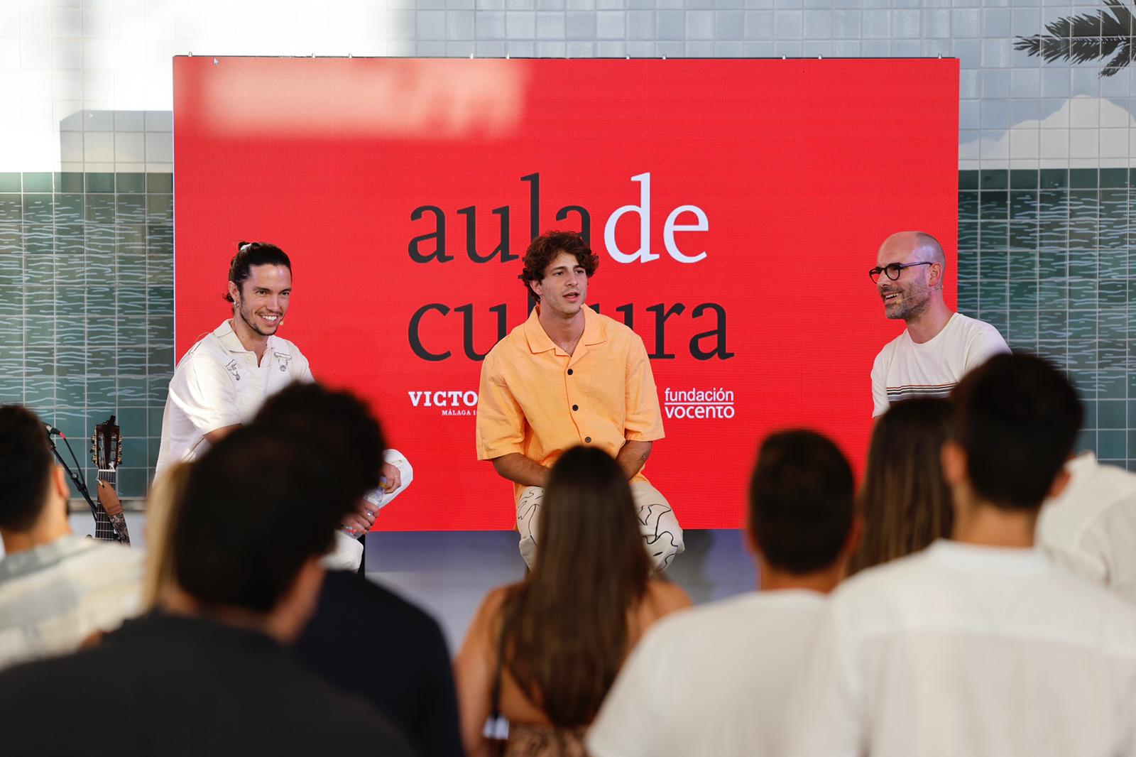 JaviPablo, durante el encuentro celebrado en Cervezas Victoria. 