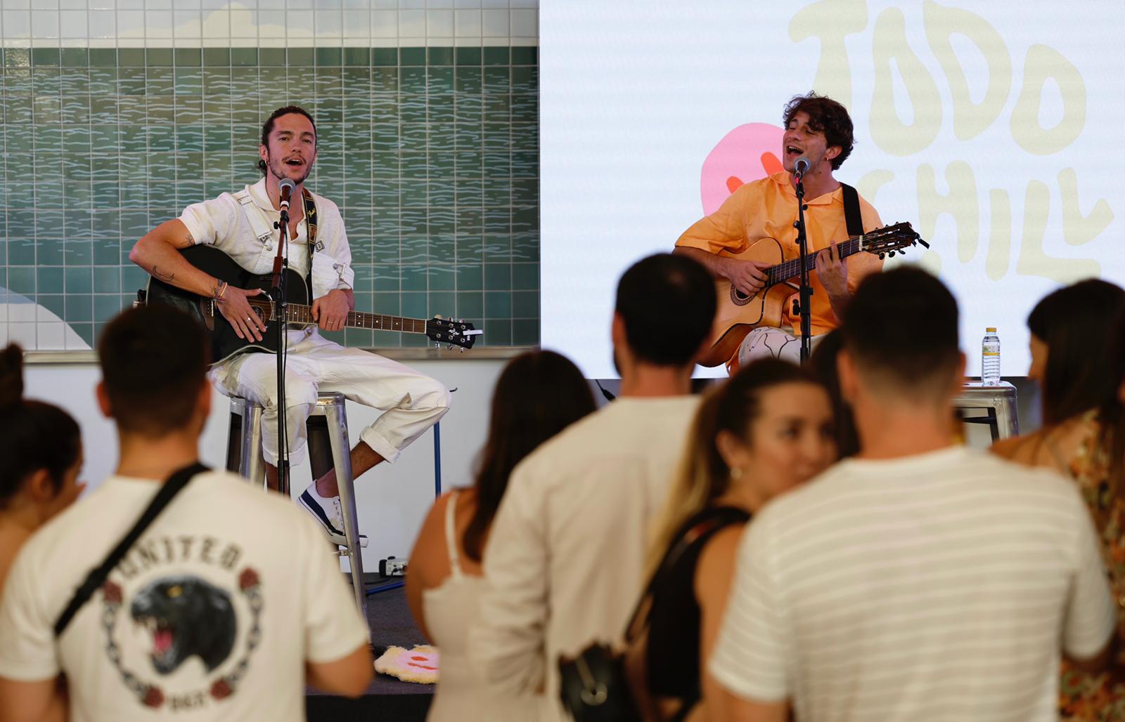 JaviPablo, durante el encuentro celebrado en Cervezas Victoria. 