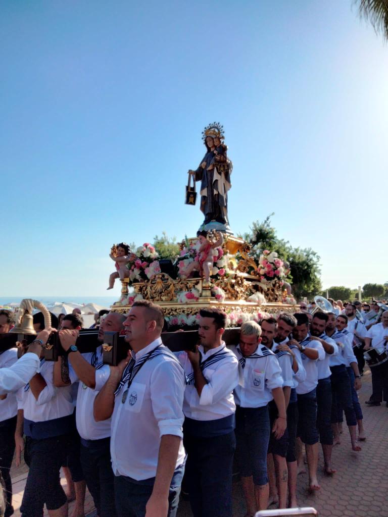 Virgen del Carmen en Benajarafe.