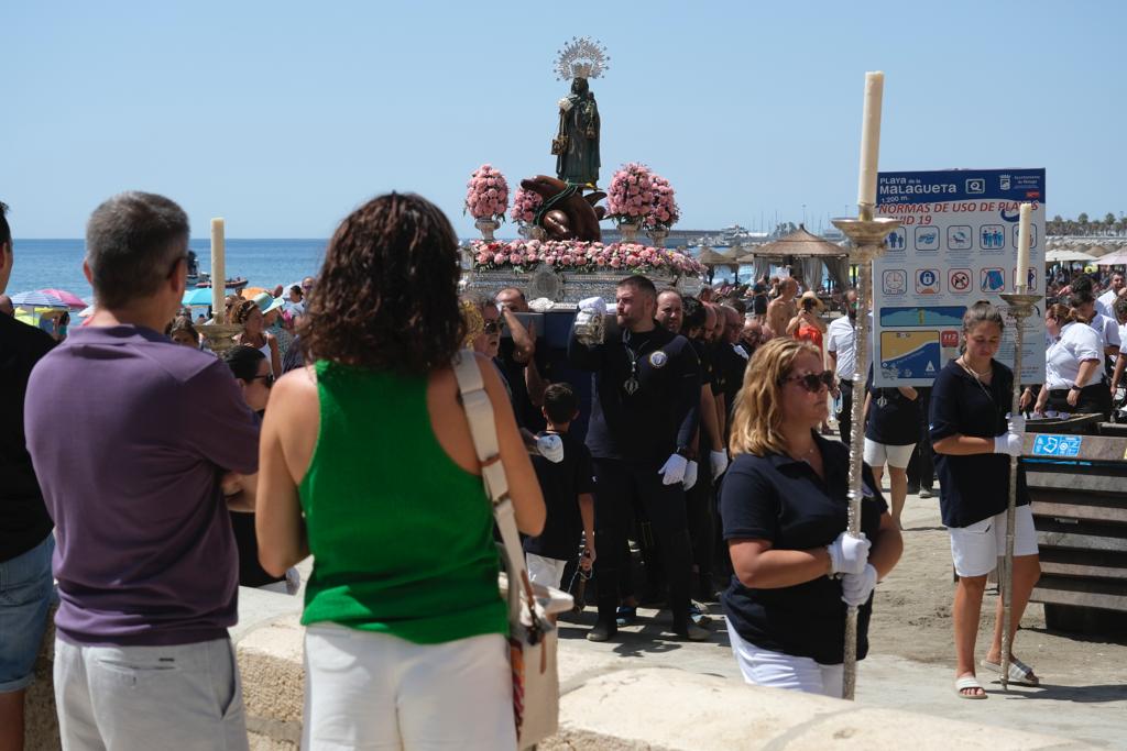 Virgen del Carmen este domingo en La Malagueta. 