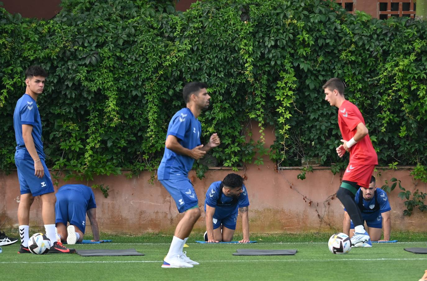 La expedición blanquiazul, lideraba por el técnico Pablo Guede, está formada por 30 jugadores. La lista completa la componen los profesionales Manolo Reina, Rubén Yáñez, Esteban Burgos, Ramalho, Juande, Juanfran, Bustinza, Javi Jiménez, Peybernes, Escassi, Genaro, Ramón, Febas, Luis Muñoz, Jozabed, Álex Gallar, Rubén Castro, Fran Sol y Pablo Chavarría; los canteranos Carlos López, Arturo, Andrés Caro, Víctor Olmo, Moussa, Dani Lorenzo, Issa Fomba, Haitam, Álex Rico y Loren; y el delantero a prueba, Adrián López, quien aspira a tener ficha. El equipo malaguista se hospeda en el complejo hotelero Sol Marbella Estepona Atalaya Park, que cuenta con sus propias instalaciones deportivas para desarrollar los entrenamientos.