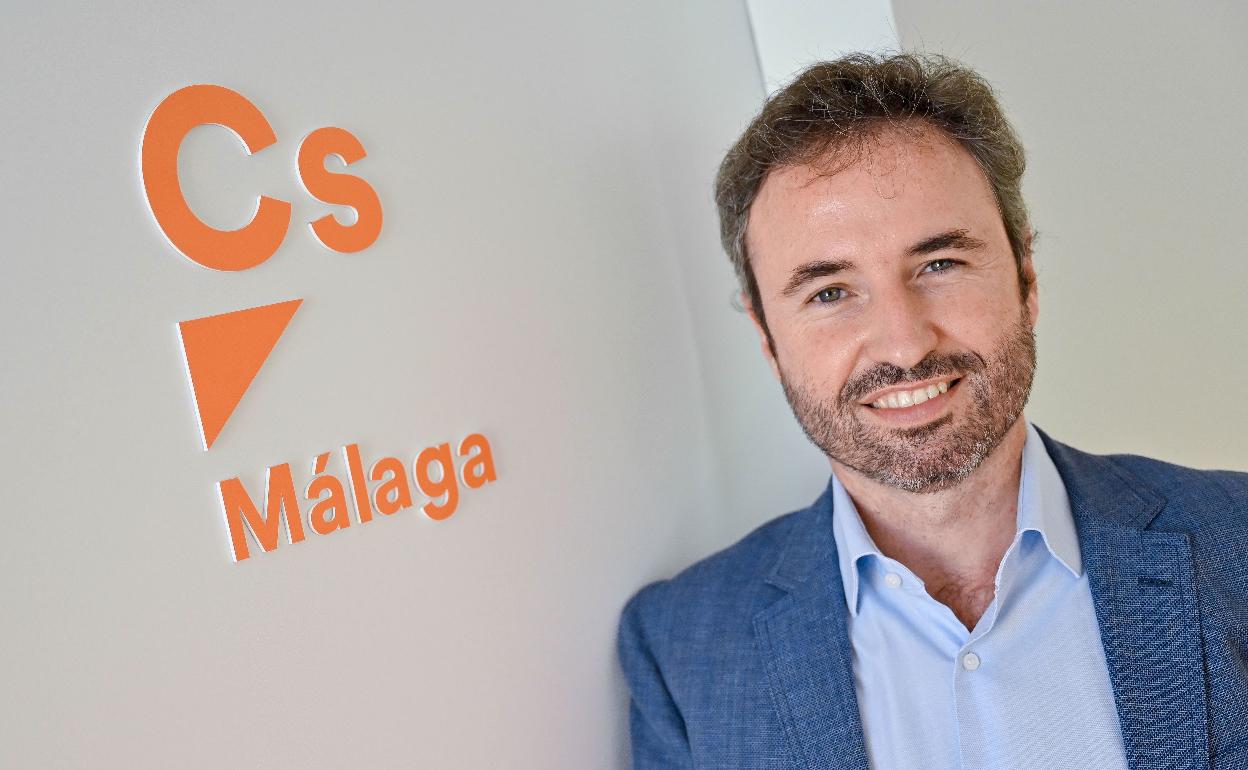 Díaz, en una imagen de archivo, en la sede provincial del partido naranja en Málaga.
