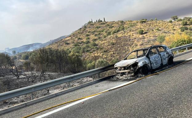 Estado en el que quedó el coche tras el siniestro. 