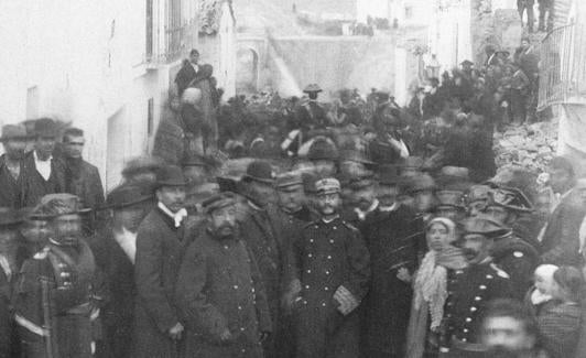 Alfonso XII en Alhama de Granada, 11 de enero de 1885. 