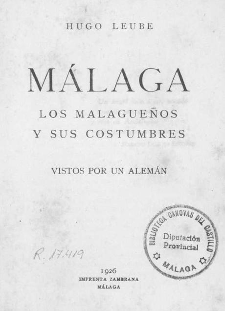 Imagen - Portada del folleto de Hugo Leube. BIBLIOTECA PROVINCIAL