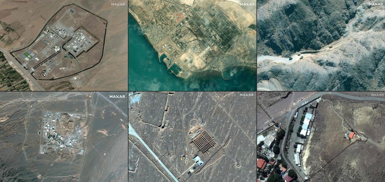 Imagen aérea de una de las instalaciones nucleares del régimen iraní. afp