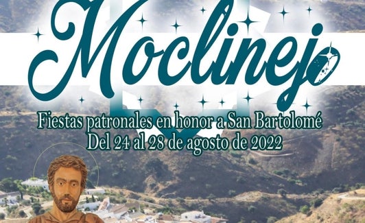 Cartel promocional de los festejos de agosto de Moclinejo. 