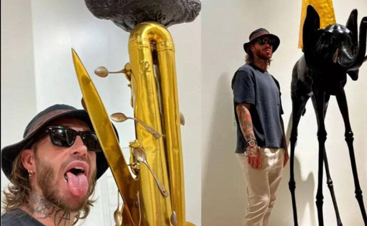 Imágenes del vídeo que Sergio Ramos y su mujer, Pilar Rubio, grabaron en el museo Dalí de París y que han dado que hablar en las redes sociales.