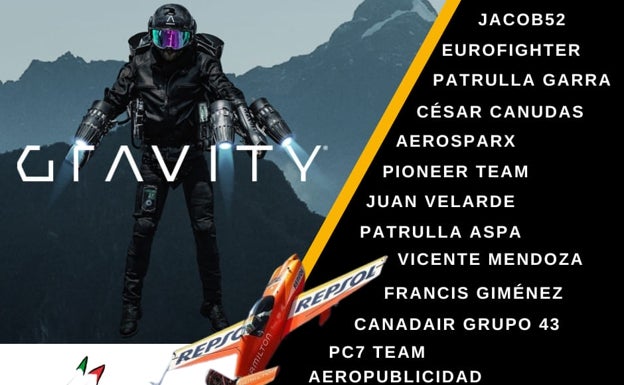 Cartel promocional del evento aeronáutico. 