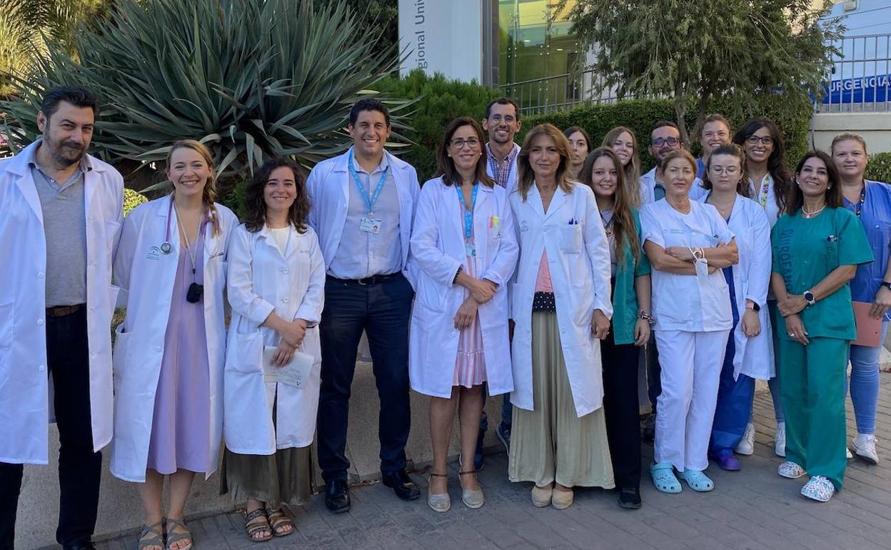 Profesionales del equipo de trasplantes de médula ósea del Regional. 