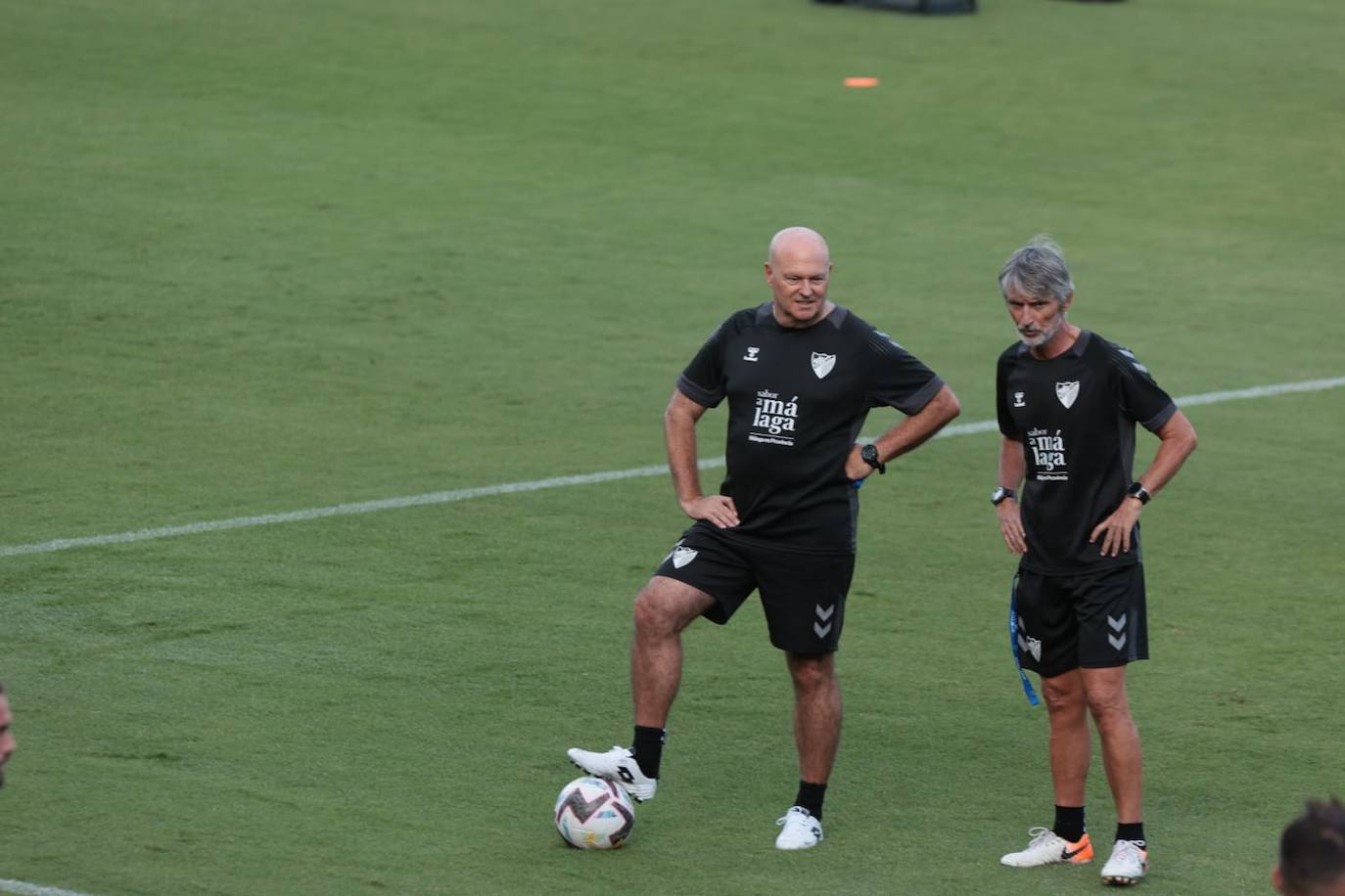 Primer entrenamiento de Pepe Mel como técnico del Málaga. 