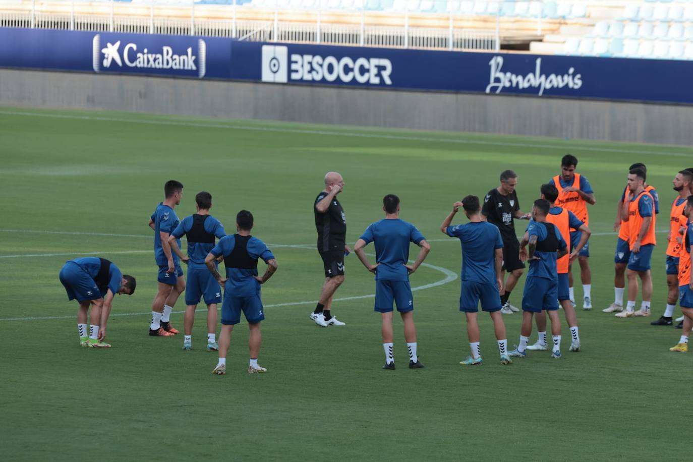 Primer entrenamiento de Pepe Mel como técnico del Málaga. 